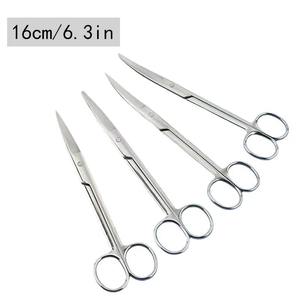 Ciseaux chirurgicaux dentaires en acier inoxydable autoclavable de 16 cm, pointe droite/courbe, ensemble d'instruments pour les outils dentaires et l'utilisation en laboratoire - Product Image 6