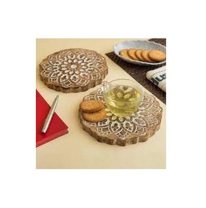 Modern Style Double Shade Wood Round Tea Coffee Wine Glass Mats Pads High Quality Homeware Tableware Dinnerware <b>Drink</b> <b>Coaster</b> - Product Image 4