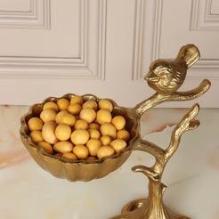 แท่นวางช็อคโกแลตขัดเงาสีทองทำด้วยมือทำจากทองเหลืองพร้อมแท่นวางช็อคโกแลตขัดเงาสีทองสำหรับเสิร์ฟช็อกโกแลตและของหวาน - Product Image 2