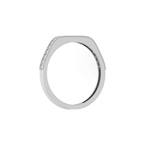 Ishi Diamonds 14k White Gold Flat Top <b>Stacking</b> Lab Grown Diamond <b>Ring</b> - Product Image 1