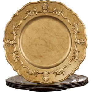 Tấm sạc kim loại cổ chính hãng với chạm khắc phức tạp cho một bổ sung sang trọng cho bất kỳ sự kiện ăn uống chính thức - Product Image 6