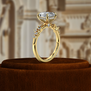 Anillo de Compromiso con Diamante Cultivado en Laboratorio de 1 Quilate, Corte Asscher, Anillo de Boda con Pavé, Certificado IGI, Oro Blanco de 14k, el Mejor Regalo para Ella en su Día Especial - Product Image 4