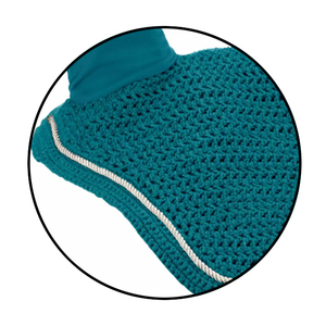 Logotipo privado Horse Fly Veil Transpirable Anti Mosquito Horse Ear Bonnet Protección Tela de malla con etiqueta OEM - Product Image 4