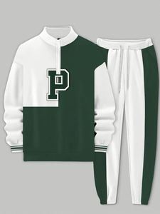 ชุดกีฬาคอกลมสองชิ้นสำหรับผู้ชายสูทลำลองมีฮู้ดเสื้อผ้าลำลองทรงหลวมพิมพ์ลาย3D สำหรับฤดูใบไม้ร่วง - Product Image 2