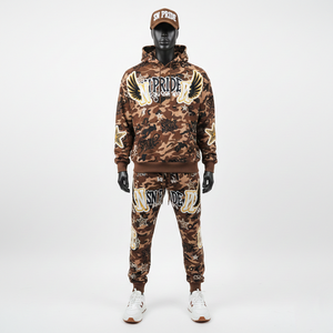 ชุดวอร์มลำลองแบบยูนิเซ็กซ์ ผ้าคอตตอน 100% ระบายอากาศได้ดี ทรงปกติ ความยาวเต็มตัว พร้อมงานปัก  ใส่สบาย ระดับพรีเมียม - Product Image 1