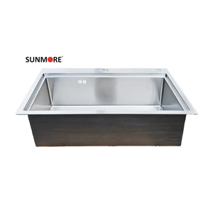 SM 7848G bol unique grand évier de cuisine en acier inoxydable fait à la main de haute qualité robinet de norme internationale conception à un trou - Product Image 1