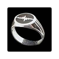 Cincin Tunangan Pria Perak Sterling dengan Moissanite Bersertifikat IGI, Desain Ramping & Elegan, Cocok untuk Pernikahan