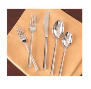 Juego de cubiertos de acero inoxidable moderno con superficie de alto brillo, sujeción cómoda y artesanía profesional - Product Image 1