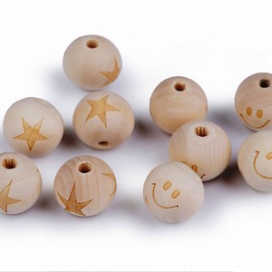 ลูกปัดไม้ทรงหยดน้ำตาธรรมชาติลูกปัดไม้สีและขนาดขนาดผลิตด้วยมือผลิตด้วยมือผลิตจากอินเดีย - Product Image 4