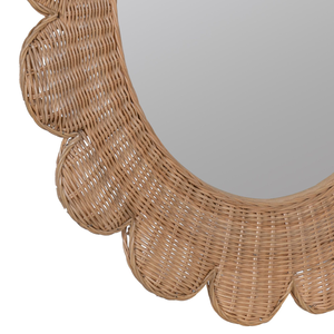 Espejo de Pared de Ratán con Flores - Product Image 2
