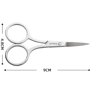 Tijeras de belleza vintage de acero inoxidable con punta afilada y mango de cerámica para vello facial, manicura, uñas, bigote, orejas y cutículas - Product Image 2