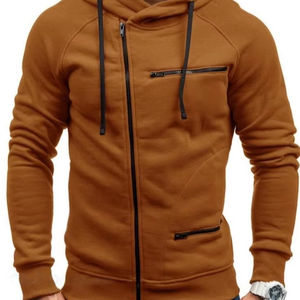 Sudaderas con Capucha Personalizadas para Hombre, con Cierre, de Invierno, Casuales, Sólidas, 100% Algodón, de Alta Calidad - Product Image 1