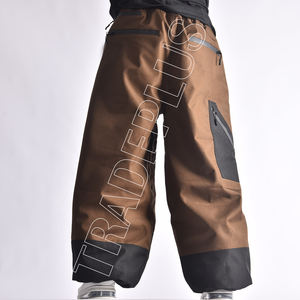 OEM personalizado 100% poliéster ropa de esquí holgado invierno snowboard pantalones cremallera estilo Hip Hop ajuste suelto a prueba de viento de talla grande - Product Image 4