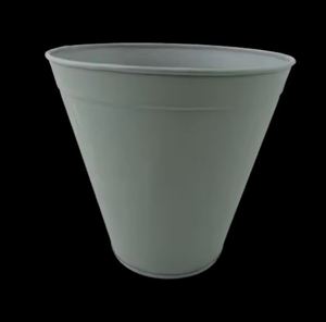 Lot de 3 jardinières rondes en métal de taille moyenne blanc cassé avec pot de fleurs de couleur or pour le salon et la décoration de jardin - Product Image 6