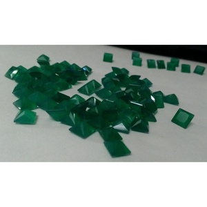 พลอยโมราโมราเจียระไนแบบเหลี่ยมเพชรพลอยสีเขียวธรรมชาติขนาด8X8มม. สำหรับทำเครื่องประดับอัญมณี - Product Image 4