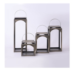 Top des tendances nouveau Design bougeoirs en bois lanternes bocaux à bougies articles décoratifs en verre métallique de haute qualité pour - Product Image 4