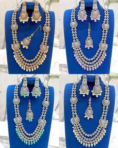 Ensemble de bijoux de mariée en acier inoxydable accrocheur, anniversaire, classique, plaqué argent - Product Image 5