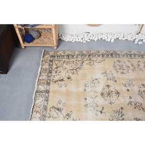 พรมขนาด 4.8x8.7 ฟุต, พรมวินเทจตุรกี, พรมลายตะวันออกสีเบจเทา - Product Image 5