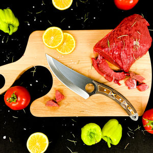 Werzalit-cuchillo de Chef con agujeros, cuchillo de cocina con Funda de cuero, de acero inoxidable de alta calidad, el mejor precio, novedad de 2023 - Product Image 4