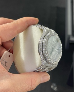 Reloj VVS Moissanite de dos tonos de oro blanco para hombre, colección de diamantes brillantes de Hip Hop, movimiento de cuarzo antiguo para estilo Suizo - Product Image 3