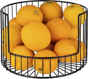 Frutero de Alambre Metálico Negro Mate de Estilo Nórdico, Cesta de Almacenamiento Minimalista para Cocina, Centro de Mesa, Soporte para Frutas para Decoración de Mesa de Comedor - Product Image 6