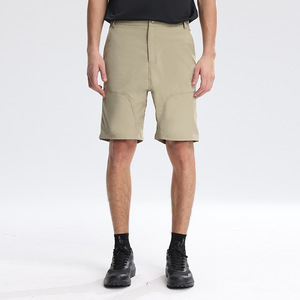 Short de randonnée en polyester respirant et de longueur moyenne pour hommes, taille plus grande, décontracté, avec logo personnalisé, couleur unie, livraison DDP - Product Image 1