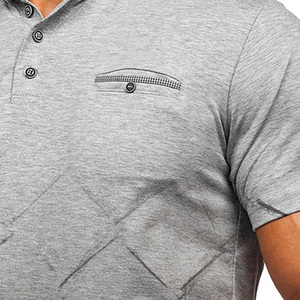 Polos transpirables de alta calidad para hombre con manga corta, último estilo, cuello vuelto, estampado sólido, novedad de verano - Product Image 5