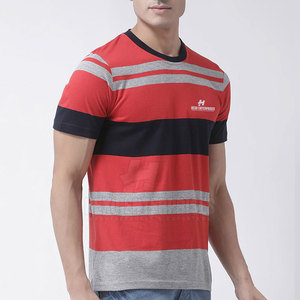 T-shirt décontracté de haute qualité pour hommes Tissu tricoté respirant Conception confortable à col rond Style teint uni unique - Product Image 2