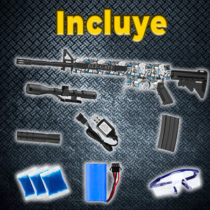 Pistola de Paintball Automática M4 con 10,000 Bolas de Gel de Agua de Alto Rendimiento para Deportes o Competencia - Product Image 4