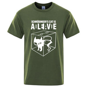 Trending Men's <b>T</b>-<b>shirt</b> Top Quality Cotton Schrodinger's <b>Cat</b> Print Summer Short Sleeve Men <b>T</b> <b>Shirt</b> Casual Mens Tshirt - Product Image 1