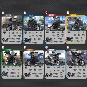 Xe Máy Tấn Công Thiết Bị Xây Dựng Khối Đồ Chơi Cho Bé Trai Quân Đội Quân Sự Swat Quà Tặng Gói Các Vũ Khí Các Bộ Phận Phụ Kiện Chiến Đấu Gạch - Product Image 3