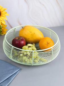 Corbeille à fruits en métal moderne pour la maison Bol décoratif élégant pour table à manger Comptoir de cuisine Ménage élégant et durable - Product Image 5