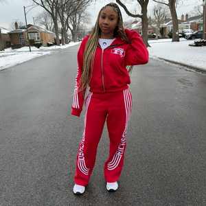 Venta al por mayor personalizado Sweatsuit Hombre Zip up Hoodie y Jogger French Terry Streetwear Rayas Hombres Chándal - Product Image 6