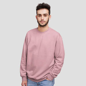 Nuevo diseño de mujer de manga larga talla grande 320g 100% algodón cuello redondo sudadera impresión personalizada Logo sudadera polar - Product Image 3