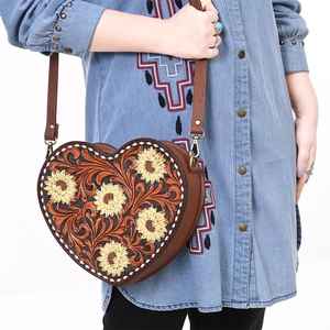 Bolso de cantina occidental con estampado floral bohemio de otoño, bolso cruzado con cierre de cremallera, bolso de fabricante indio al por mayor - Product Image 5