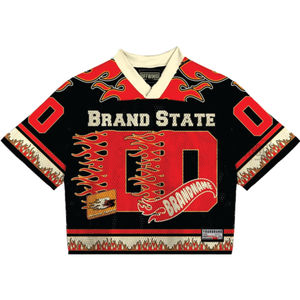 Camiseta Deportiva Personalizada de Gran Tamaño, Estilo Cuadrado y Corto, con Estampado por Sublimación, Estilo Urbano, Retro, de Malla, para Fútbol Americano - Product Image 5