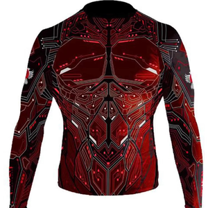 Custom <b>Printed</b> Men's Rash Guard Long Sleeve Compression Shirts Polyester UPF50+ Swim <b>Surfing</b> Rash Guard Shirts - Product Image 1