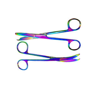 Ciseaux de suture de qualité supérieure avec revêtement en titane plasma multicolore/arc-en-ciel - Product Image 3