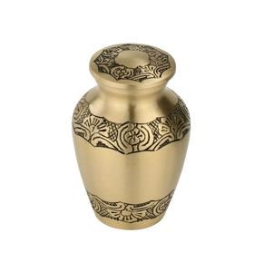 เก็บโกศดีไซน์โบราณสลักรูปนกทองเหลืองสำหรับผู้ใหญ่สำหรับขี้เถ้าของมนุษย์ผู้ศักดิ์สิทธิ์ - Product Image 2