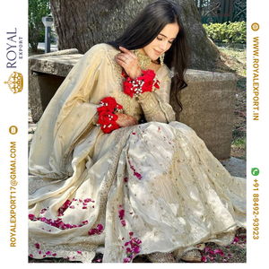 นำเสนอคอลเลคชั่นใหม่สำหรับวันอีด ชุดท็อป-กางเกง-ผ้าคลุมไหล่ ผ้าชินนอนเนื้อหนา ปักลายด้วยเลื่อมอย่างประณีต - Product Image 2