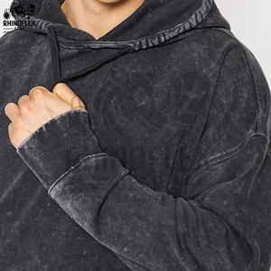 Vente directe d'usine, sweats à capuche en coton mélangé de qualité supérieure, collection pour hommes, basiques, sweats à capuche personnalisés en lavage à l'acide - Product Image 2