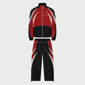 2025 vente en gros de luxe plaine Polyester survêtement coupe-vent Cargo survêtements ensemble survêtements pour hommes personnalisés - Product Image 1