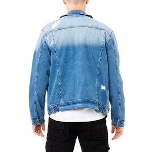 Chaqueta vaquera para hombre personalizada al por mayor, ropa de calle, abrigos vaqueros delanteros con botones a la moda, fabricante de fábrica - Product Image 2