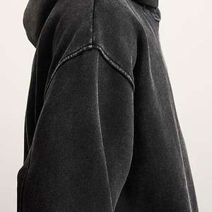 Sudaderas con capucha orgánicas personalizadas lavado ácido de moda para hombre sólido 100% algodón básico mejor precio al por mayor para la temporada de invierno - Product Image 3