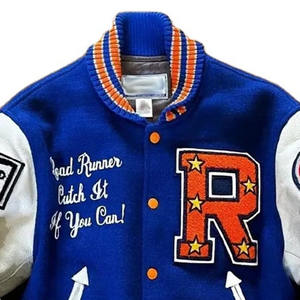 Vêtements décontractés pour hommes Letterman vestes couleur unie Letterman veste Offre Spéciale Baseball Letterman veste pour hommes - Product Image 4