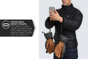 Guantes térmicos a prueba de viento de invierno con logotipo personalizado Guantes de esquí de cuero transpirables de último diseño para snowboard Estándar internacional - Product Image 6