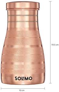 La texture polie artisanale de bouteille en cuivre assure la purification naturelle de l'eau potable sûre - Product Image 4