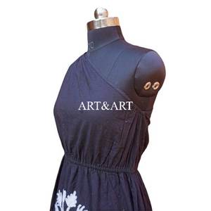 Ensemble jupe et haut en coton 100% fait main pour femmes, broderies uniques, longueur mi-longue, style bohème, robe Suzani - Product Image 4