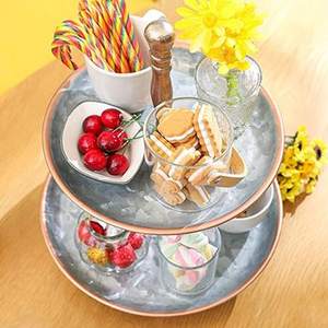 แท่นวางเค้กชุบสังกะสีแบบแฮนด์เมดเครื่องครัวร้านอาหาร - Product Image 3