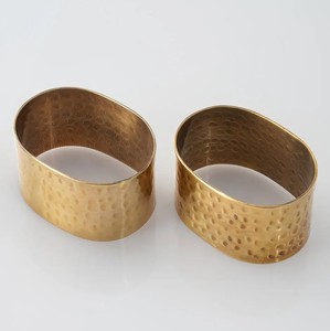 Modern Luxury Hammered Napkin Ring Top Selling Metal <b>Table</b> Topper for Wedding Restaurant & Home Use Stocked Napkin Holder - Product Image 5